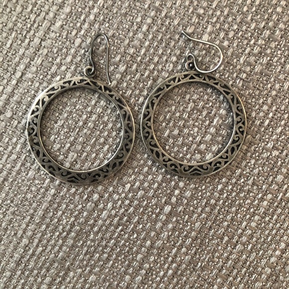 Silpada  1.25"  925 Sterling Hoop Earrings - Picture 4 of 5